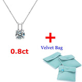 Moissanite Pendant 0.8ct D VVS1 925 Sterling Silver Necklace