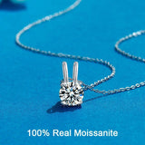Moissanite Pendant 0.8ct D VVS1 925 Sterling Silver Necklace