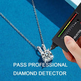 Moissanite Pendant 0.8ct D VVS1 925 Sterling Silver Necklace