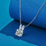 Moissanite Pendant 0.8ct D VVS1 925 Sterling Silver Necklace