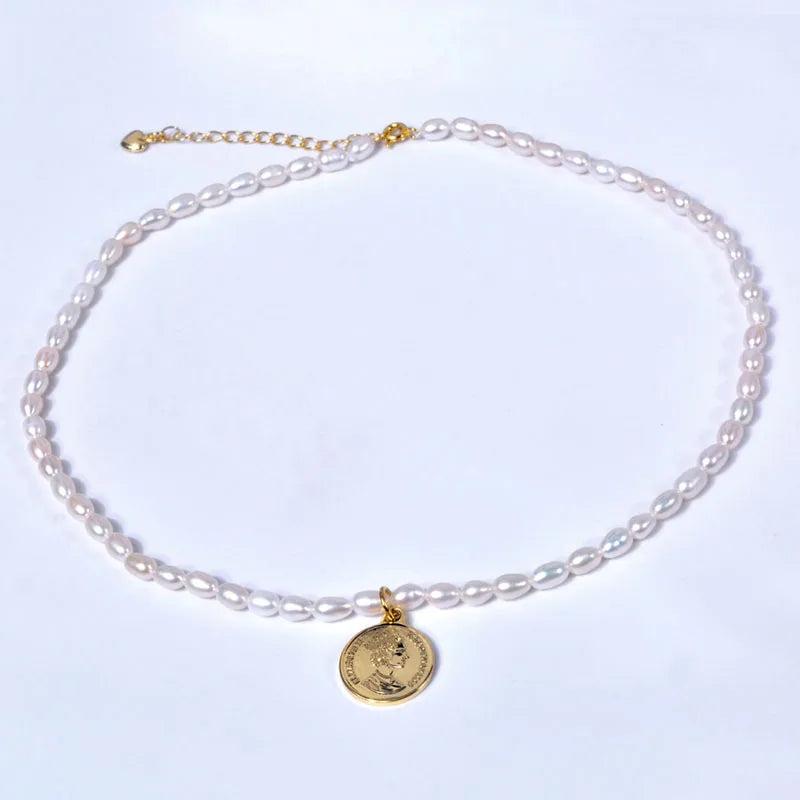 Freshwater Pearl Necklace Beads Choker for Women