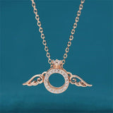 925 Sterling Silver Wing Necklace Light Silver Pendant