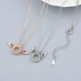 925 Sterling Silver Wing Necklace Light Silver Pendant