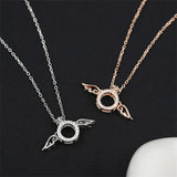 925 Sterling Silver Wing Necklace Light Silver Pendant