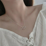 925 Sterling Silver Wing Necklace Light Silver Pendant