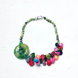 Real Stone Agate Turquoise Coral Necklace Women Jewelry Gift