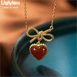 925 Silver Knots Pendant & Chain Agate LOVE Bijoux Fine Jewelry P760