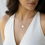 Coin Double Necklace Two Styles Filled Ball Chain Choker Pendants