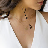 Coin Double Necklace Two Styles Filled Ball Chain Choker Pendants
