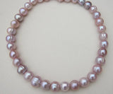 Lavender Pearl Necklace 18in 14k