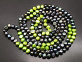 Long Green Baroque Freshwater Pearl Necklace 60in