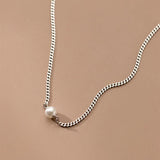 S925 Sterling Silver Perle Chain Necklace for Women - Fine Jewelry