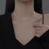 S925 Sterling Silver Perle Chain Necklace for Women - Fine Jewelry
