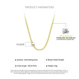 S925 Sterling Silver Perle Chain Necklace for Women - Fine Jewelry