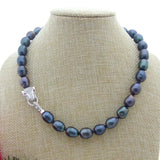 Tahitian Baroque Green Pearl Necklace 18in