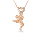 Angel Heart 925 Sterling Silver Necklace Pendant Women Jewelry