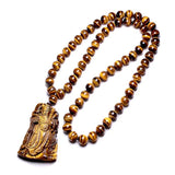 Jade Pendant Hand-Carved Statue Jadeite Pendants Charm Necklace