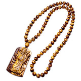 Jade Pendant Hand-Carved Statue Jadeite Pendants Charm Necklace