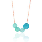 Sterling Silver Aquamarine Pendant Necklace with Long Chain