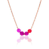 Rose Plated Agate Necklace