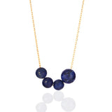 925 Silver Lapis Lazuli Stone Pendant Necklace with Long Chain