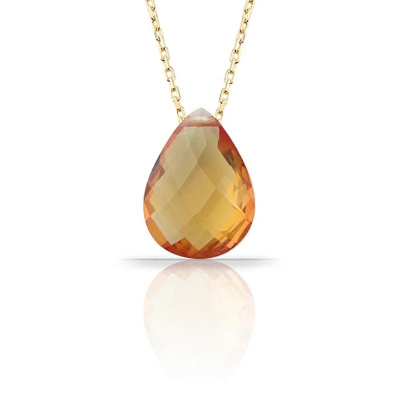 Zultanite Stone Water Drop Necklace with 925 Sterling Silver Chain
