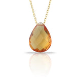Zultanite Stone Water Drop Necklace with 925 Sterling Silver Chain