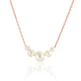Sterling Silver Pearl Necklace Long Chain