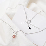 925 Silver ELK Deer Animal Pendant Necklace Women Short Chains