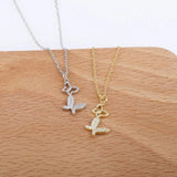 S925 Butterfly Diamond Necklace Small Fresh Hollow Design