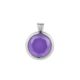 925 Sterling Silver Faceted Locket Necklace