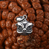S925 Silver Pendant Lion Head Thai Silver Vintage Distressed Jewelry