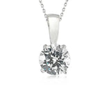 Silver Single Gem Necklace for Women