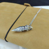 S925 Silver Crown Cross Diamond Pendant Necklace