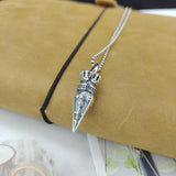 S925 Silver Crown Cross Diamond Pendant Necklace