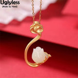 Tulip Magnolia Flower Necklace 925 Silver