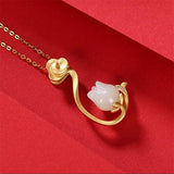 Tulip Magnolia Flower Necklace 925 Silver
