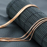 S925 Sterling Silver Necklace Fine Silver Box Chain Men Women
