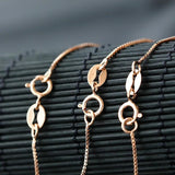 S925 Sterling Silver Necklace Fine Silver Box Chain Men Women