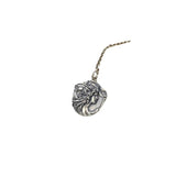 S925 Pure Silver Jewelry Personality Girl Round Card Retro Matte Pendant