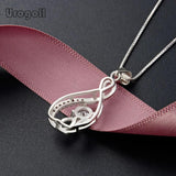 925 Silver Pendant Necklace Women Romantic Wedding Anniversary Jewelry