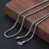 Thai Silver Retro Weave Necklaces Women S925 Sterling Silver Cross Necklace