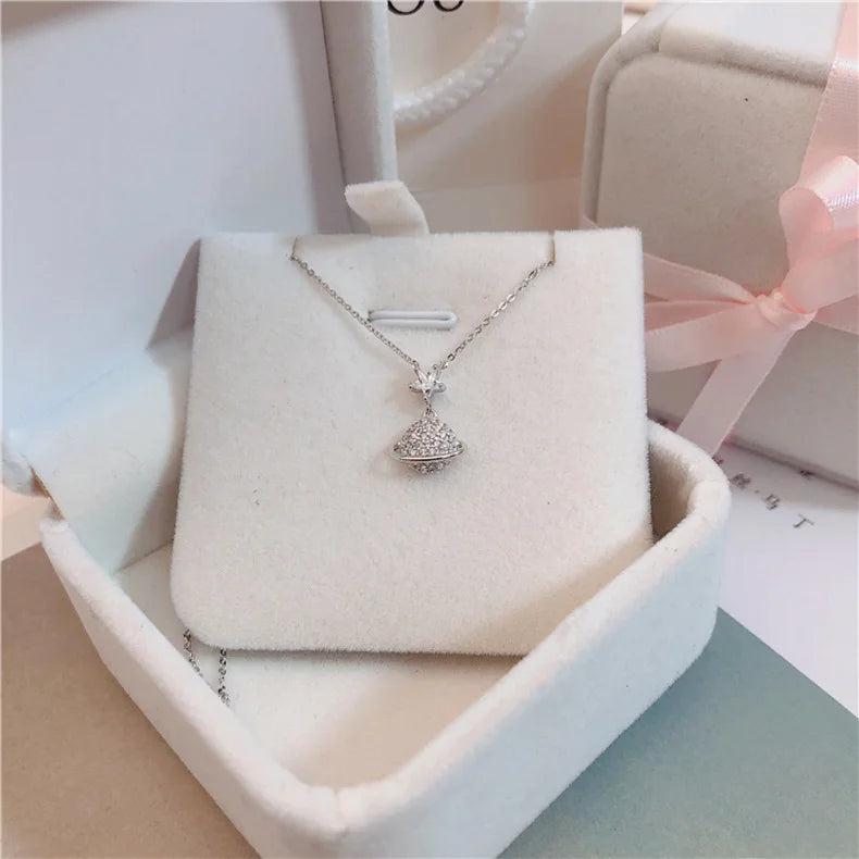 Noble Women 925 Sterling Silver Pendant Necklace Chain Accessory Gift