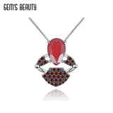 GEM'S BEAUTY Vintage Red Agate Pendant Necklace