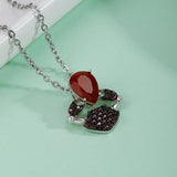 GEM'S BEAUTY Vintage Red Agate Pendant Necklace