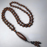 Hand-Carved Natural Dzi Bead Necklace Charm Jewellery for Women Men