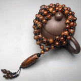 Hand-Carved Natural Dzi Bead Necklace Charm Jewellery for Women Men