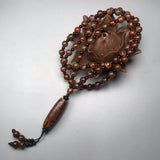Hand-Carved Natural Dzi Bead Necklace Charm Jewellery for Women Men