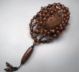 Hand-Carved Natural Dzi Bead Necklace Charm Jewellery for Women Men
