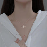925 Sterling Silver Zircon Windmill Pendant Necklace Hypoallergenic Jewelry